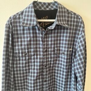 Hause of Howe Long Sleeve Dark Pearl Snap Button Shirt Urban Cowboy Western SZ L